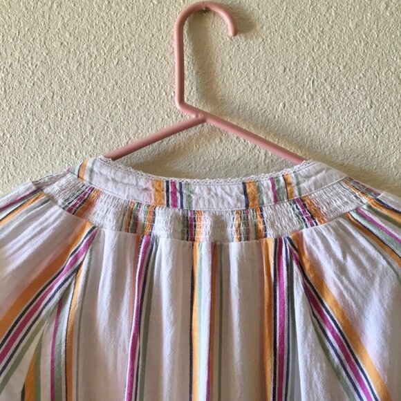 Caffe Marrakesh Colorful Vertical Stripe Top with Tassels Size L Cotton - Picture 8 of 13